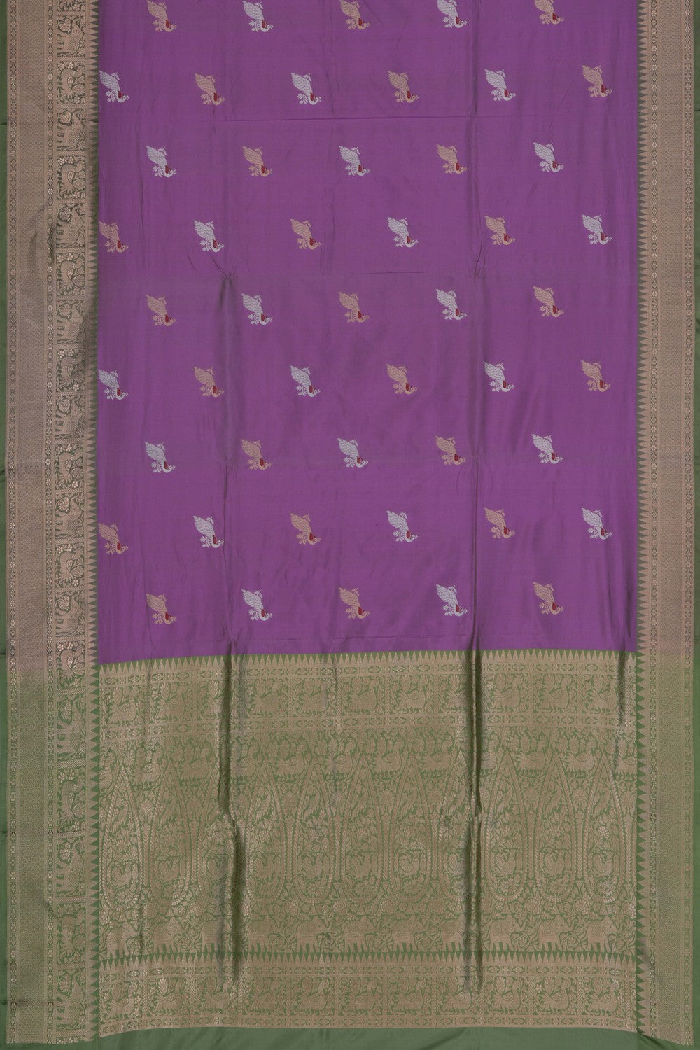 Image of Banarasi Silk Purple Saree